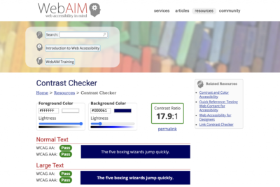 Accessibility checker